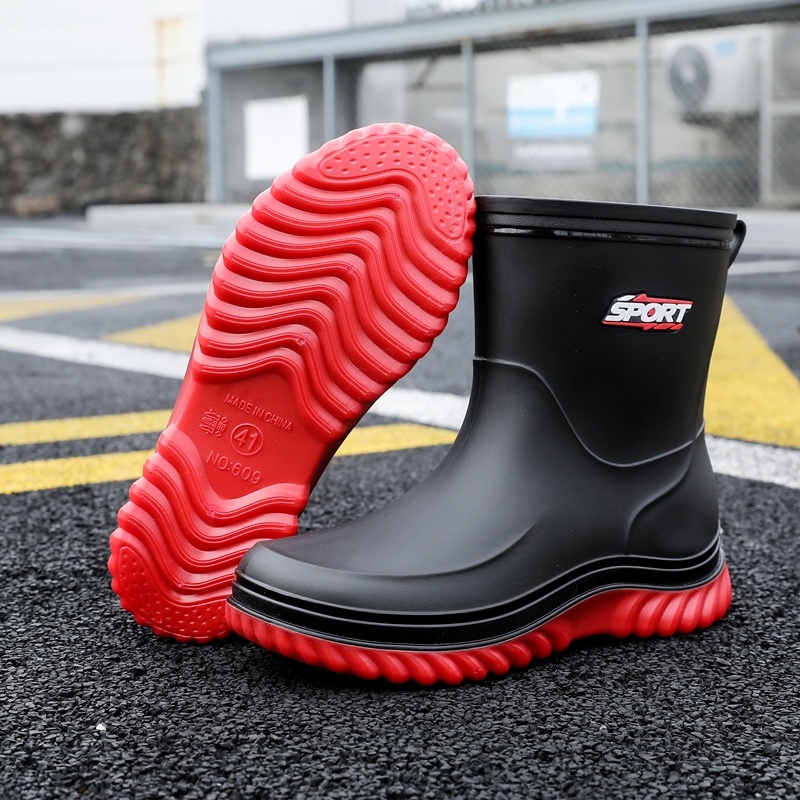 Fishing Boots - Fashionable Mid-Calf Rain Boots Men's Outdoor