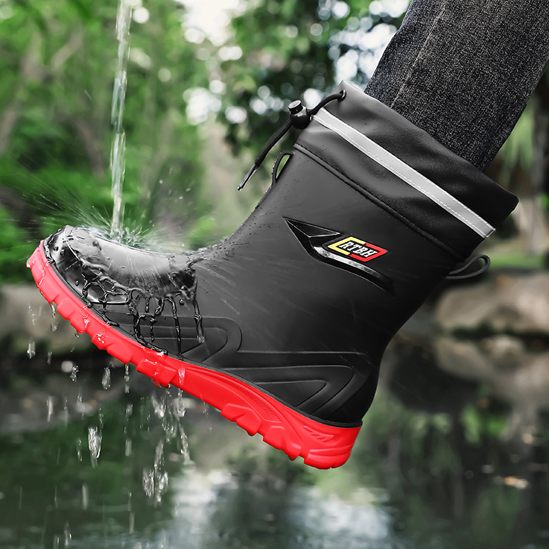 Men's high-top casual rain boo - Fishing Boots のレビューと価格
