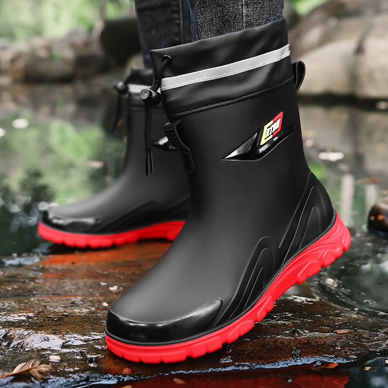 Men's high-top casual rain boo - Fishing Boots のレビューと価格