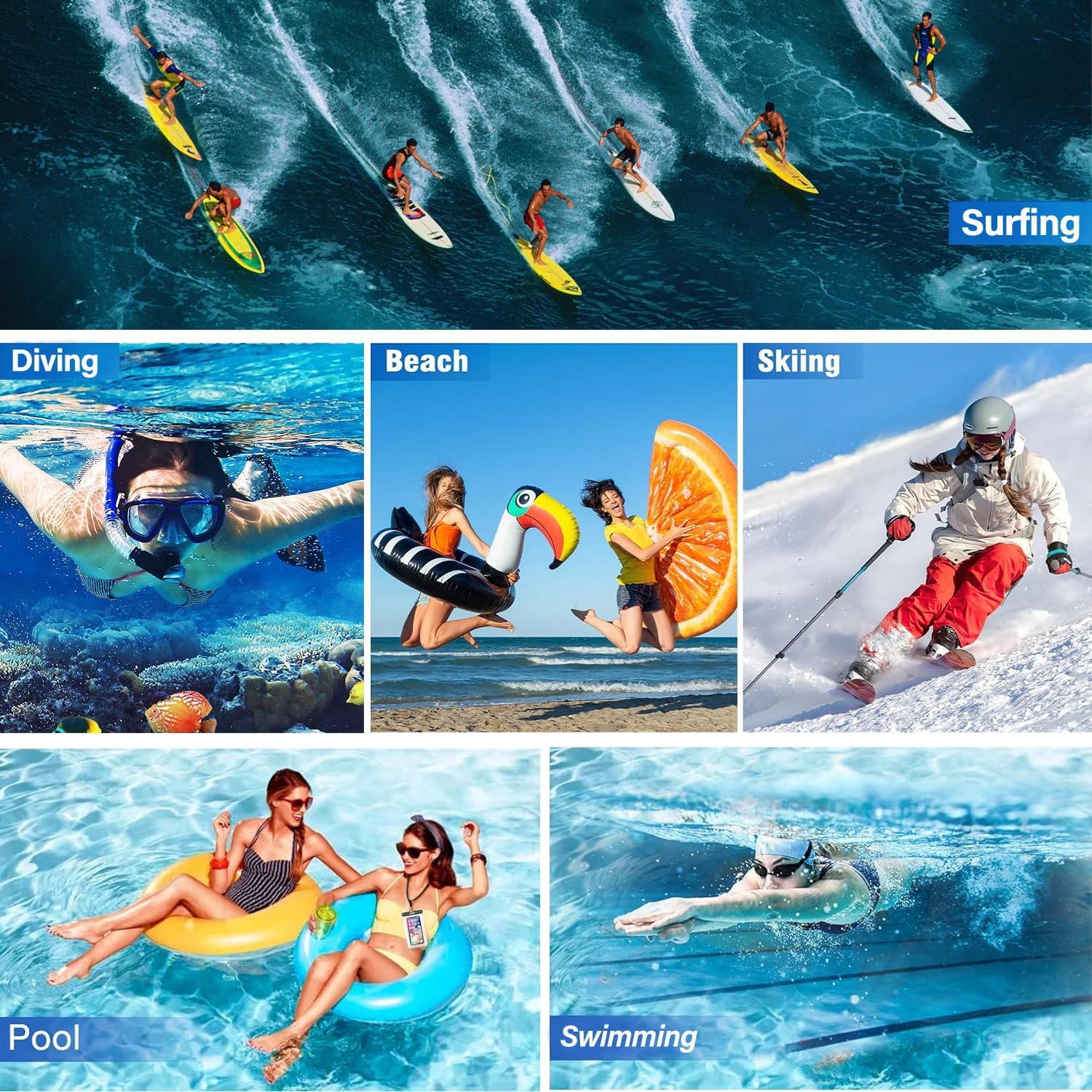 3 Pack Multicolor IPX8 Waterpr - Fishing Bag Waterproof のレビューと価格