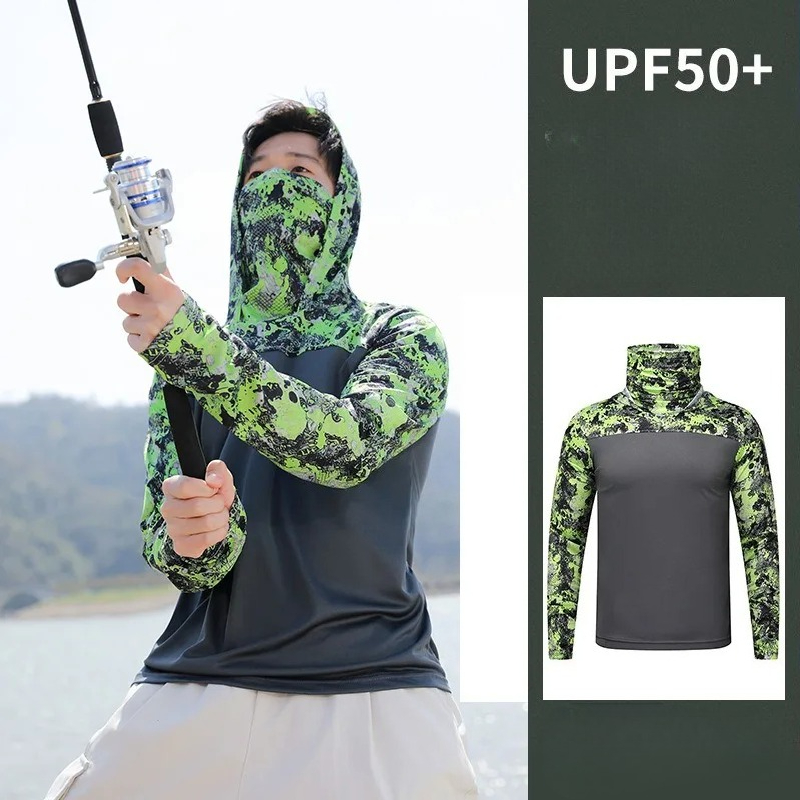 Fishing Shirt Hooded Men Sunsc - Fishing Hoodie のレビューと価格