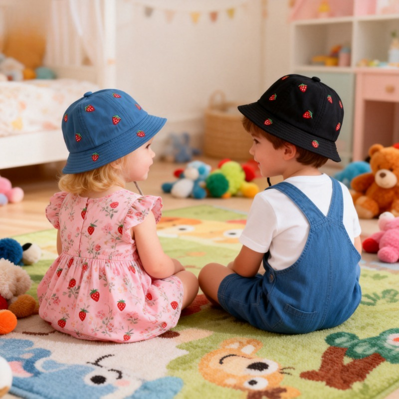 Girl Fisherman Hat with Strawb - Fishing Hat のレビューと価格