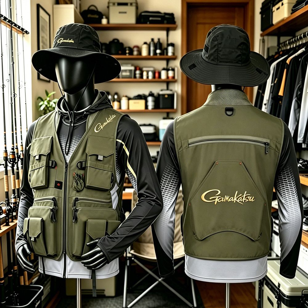 Gamakatsu Men Multi-Pocket Fis - Fishing Rain Suit のレビューと価格