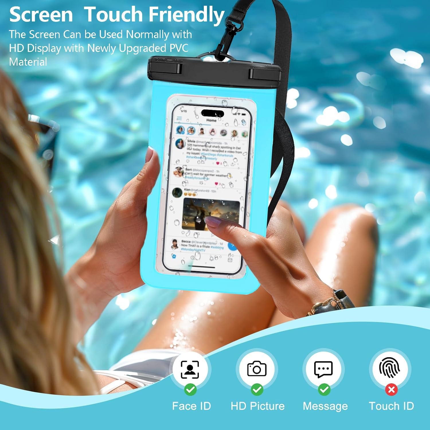 IPX8 Touch Screen Waterproof P - Fishing Bag Waterproof のレビューと価格