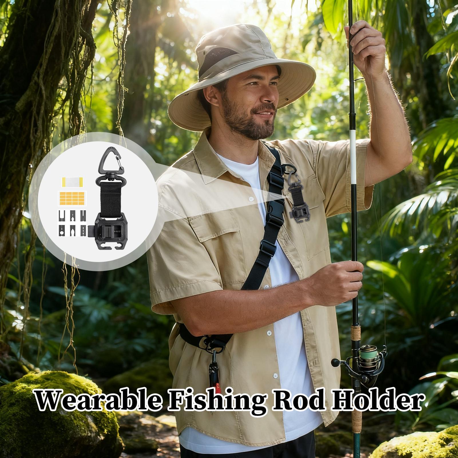Wearable Fishing Rod Clips Hol - Fishing Belt のレビューと価格
