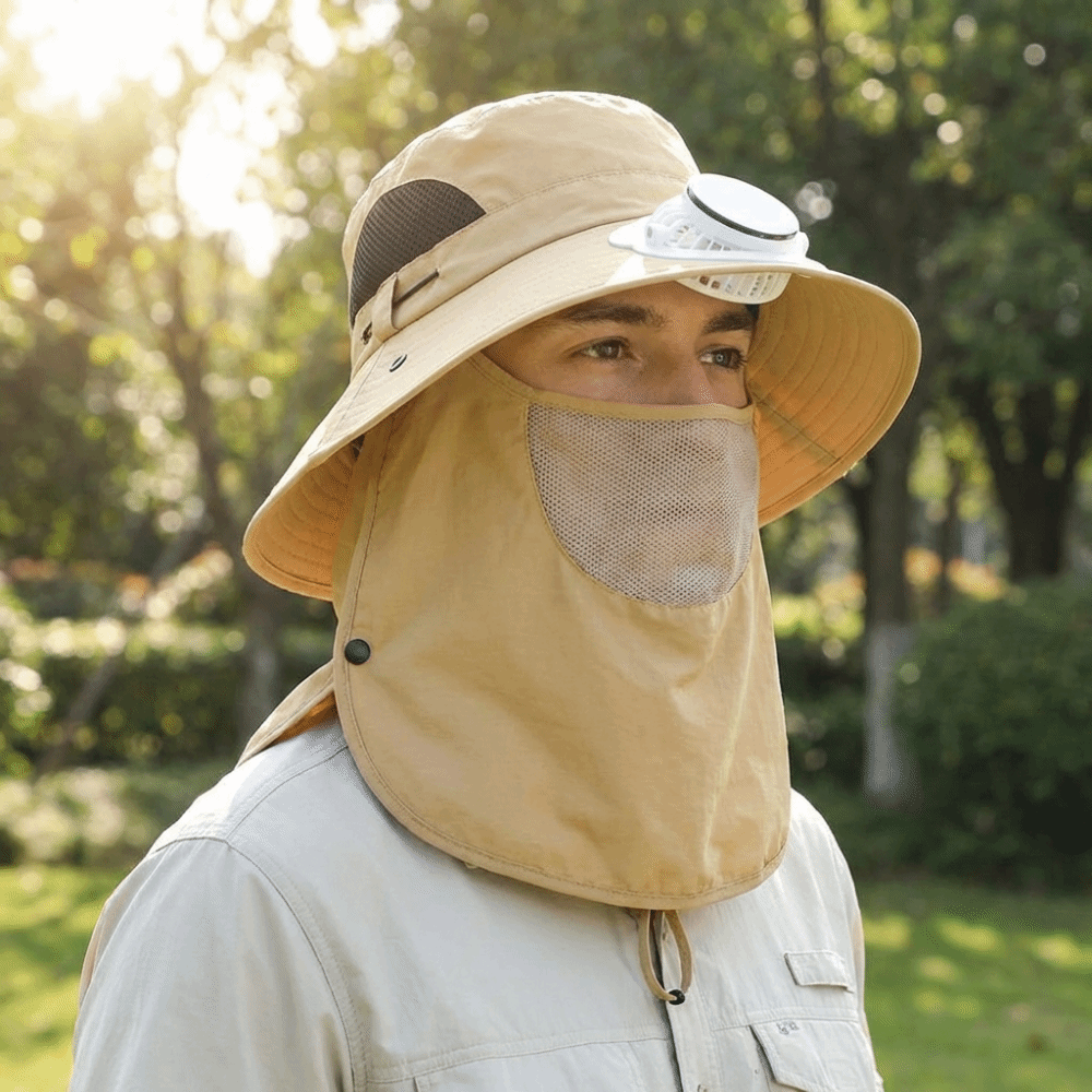 Portable Solar Rechargeable Fa - Fishing Hat のレビューと価格